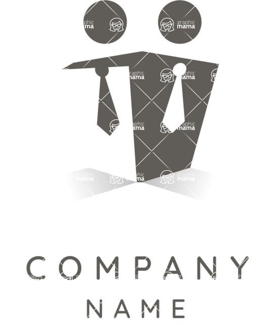 Business Logo Templates - vector graphics in a pack from GraphicMama - Partner Company Logo Design - Black and White